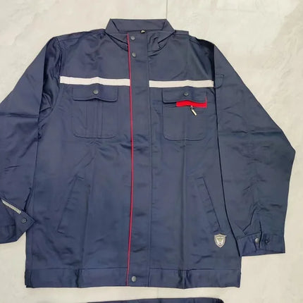 Welding Suit Reflective Multi Pockets Work Clothing Men Women Anti-Scalding Electric Factory Repairman Workshop Durable Uniforms
