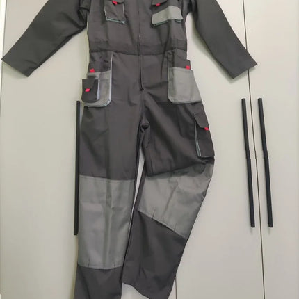 Work Clothing For Men Cargo Overalls Fly Pockets Work Jumpsuit Coveralls Workshop Uniform Hip Hop Costume Overall Hombre Trabajo