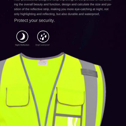 Reflective Safety Vest High Visibility Working Vest Signal Adjustable Size Work Safety Jacket Men Construction Vest Work Uniform-KarWorkwear