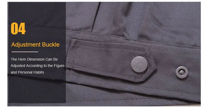 Mens Factory Work Shirt Uniform Long Sleeve Turn-Down Collar Workwear Motor Mechanic Repair Workshop Two-pocket T-shirts Tops-KarWorkwear