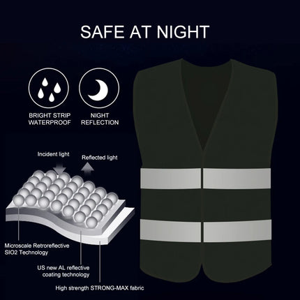 Car Reflective Strip Vest Reflective Strip Vest Car Emergency Reflective Vest Fluorescent Green Orange Safety Suit Strip Vest