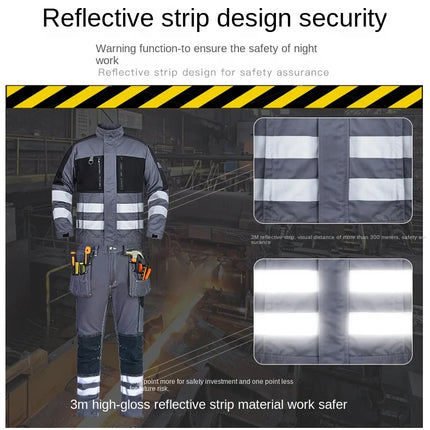 2026 New Work Clothes Men Construction Reflective Safety Coveralls Welding Suit Car Repair Workshop Mechanic Plus Size Clothes