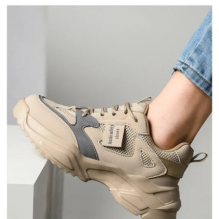 New Fashion 2024 Women's Safety Shoes Sneakers Women Anti-smash Anti-puncture Security Boots Protective Shoes Breathable-KarWorkwear