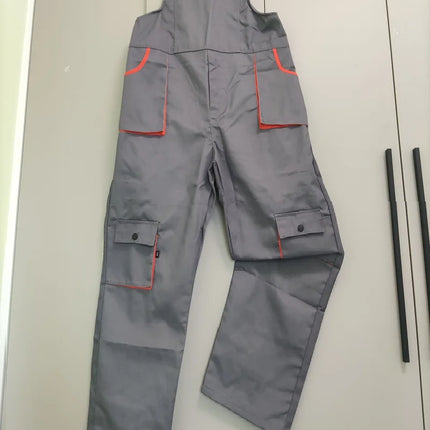 Bib Overalls Mens Women Work Clothing Plus Size Protective Coveralls Strap Jumpsuit Multi Pockets Uniform Sleeveless Cargo Pants-KarWorkwear