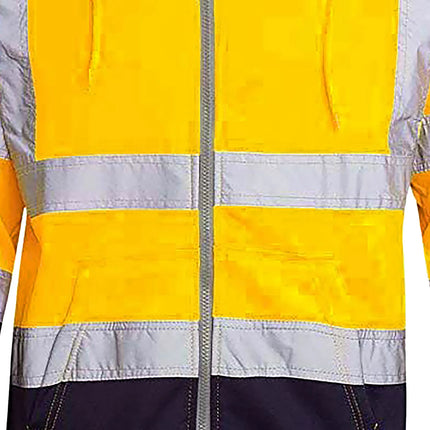 Men Reflective Stripe Hoodie Sweatshirt Long Sleeve Fitting Zipper Hooded Pullover Sanitation Workers Work Clothes Sweatshirt