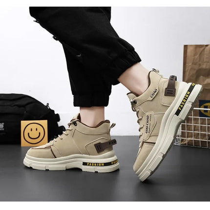 Mens Boots High Top Shoes Casual Winter Platform Designer Luxury Ankle Sport Chelsea Tactical Cowboy Work Safety Sneakers 안전화-KarWorkwear