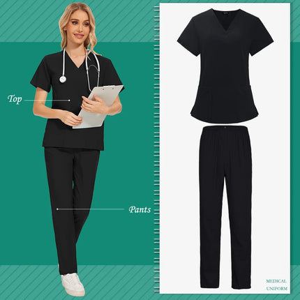 Aesthetic Uniforms Woman Scrubs Set Medical Top Jogger Pants Medical Uniforms Sets Pet Clinic Veterinary Work Wear Surgical Gown-KarWorkwear
