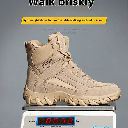 Work Boots Indestructible Safety Shoes Men and Women Steel Toe Shoes Construction Work and Daily Wear Outdoor work hiking boots