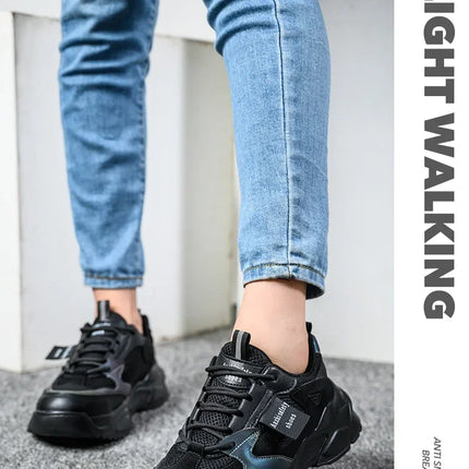 New Fashion 2024 Women's Safety Shoes Sneakers Women Anti-smash Anti-puncture Security Boots Protective Shoes Breathable-KarWorkwear