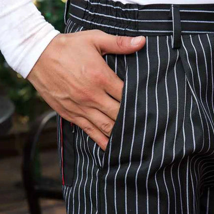 Chef Workwear Cook Pants Breathable Cargo Pantss Canteen Clothes  Catering Kitchen Work Loose Trousers Waist flanked by Elastic
