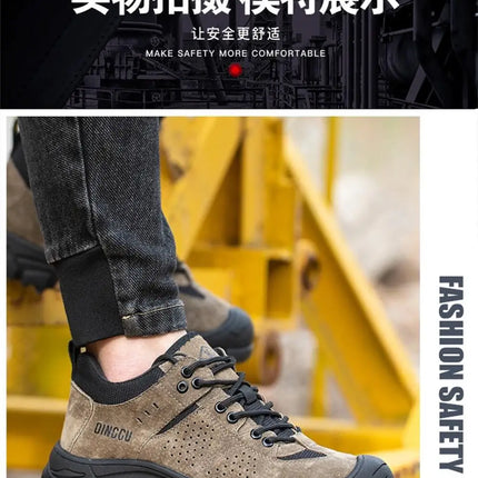 New Indestructible Shoes Work Sneakers Steel Toe Cap Safety Shoes Men Boots Anti-smash Anti-puncture Work Boots Security-KarWorkwear