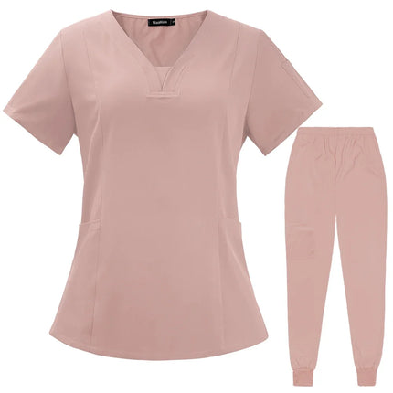 Wholesale Medical Service Scrubs Set Nurse Scrub Suit Hospital Doctor Work Clothes Surgical Uniform Multicolor Jogging Top Pants-KarWorkwear