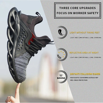 2024 Work Sneakers Men Indestructible Shoes Work Safety Shoes With Steel Toe Cap Puncture-Proof  Male Security Protective Shoes-KarWorkwear