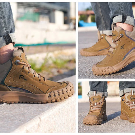 Autumn Winter New Work Safety Boots For Men Designer Work Sneakers Anti-puncture Security Shoes Work Boots Indestructible Shoes-KarWorkwear