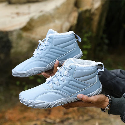 Snow Boots Men Winter Shoes Barefoot Ankle Boots 36-46 Couple Snow Shoes Outdoor Hiking Shoes Fur Warm Plush Boots