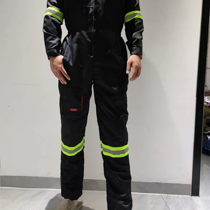 Work Overalls Men's Working Coverall Welding Suit Car Repairman Uniforms Workshop Mechanical Jumpsuit Hi Vis Safe Work Clothing-KarWorkwear