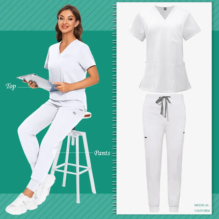Spa Beauty Uniform Dental Scrub Unisex Nursing Sets Comfortable Work Clothes Hospital Surgical Uniform Clinical Nursing Uniforms-KarWorkwear
