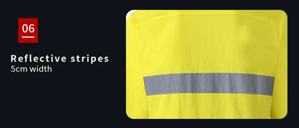 Miner Hi Vis Button Work Shirt for Men Reflective Yellow and Navy Blue Two Tone Safety Cotton Shirt
