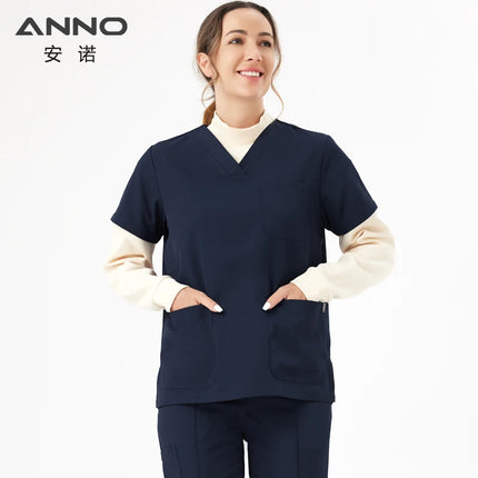 Unisex Medical Scrubs Set New Heat Preservation Thermostatic Fabric Nursing Robe Suit for Winter  Paramedic Coveralls Uniforms