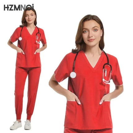 New Nurse Uniform Woman Hospital Doctor 's Medical Sweatshirt Nursing Pants Unisex Workshop Uniforms Beauty SPA Work Clothes