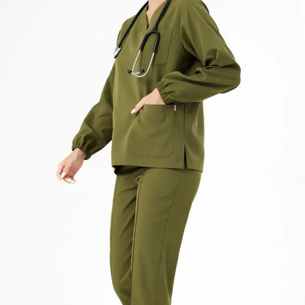 Unisex Medical Scrubs Set New Heat Preservation Thermostatic Fabric Nursing Robe Suit for Winter  Paramedic Coveralls Uniforms