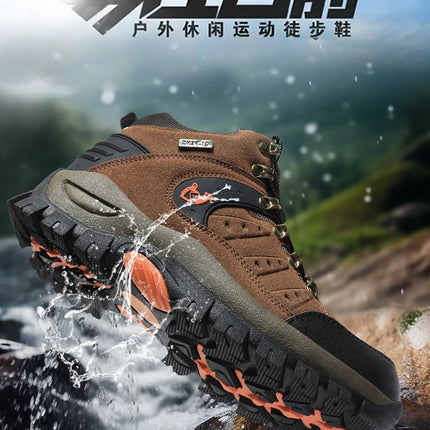 Trendy Classic Men Ankle Boots Wear Resisting Hiking Shoes Cow Suede Men Boot Comfortable Walking Sneaker For Man Tactical Shoes