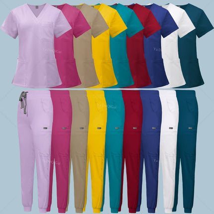 High Quality Suit Medical Nurse Uniforms Multicolor Scrubs Set Beauty Salon Spa Work Clothes Surgical Gowns Nursing Accessories-KarWorkwear