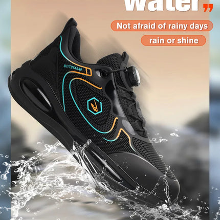 Work Security-Protection Boots for Men Women Lightweight Work Sneakers Breathable Steel Toe Shoes Rotating Button Safety Shoes-KarWorkwear