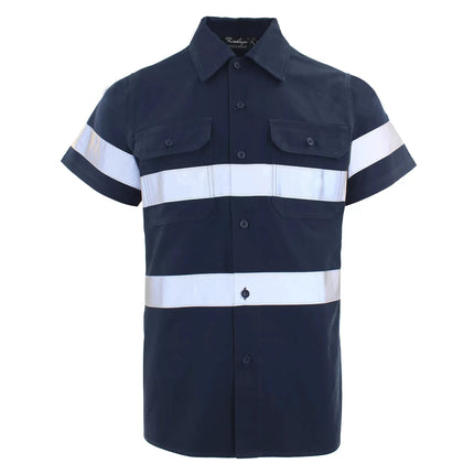 Hi Vis Reflective Shirt Men Hi Viz Reflective Polo Long Sleeve with Pockets Work Safety Polo Shirt