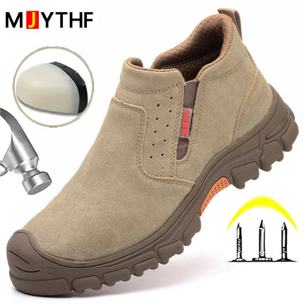 Waterproof Work Boots Safety Composite Toe Shoes Men Anti-smash Anti-puncture Safety Shoes Anti-scald Welding Shoes Protective
