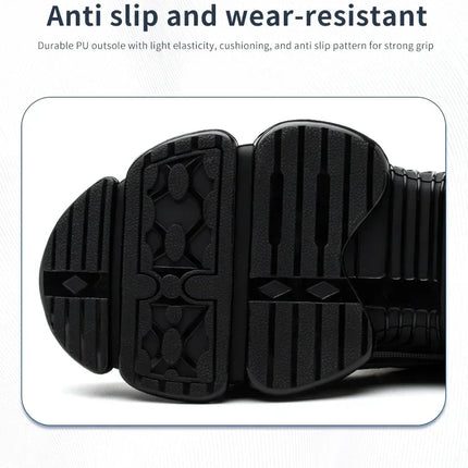 Rotating Button New Safety Shoes Men Anti-smash Anti-puncture Work Shoes Fashion Men Sport Shoes Security Protective Boots Men