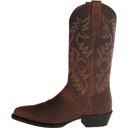 Spring Comfortable Boots Leather Chelsea Boots Knee-length Men's Boots Men Wesern Boots Casual Work Boots for Men Plus Size 46-KarWorkwear