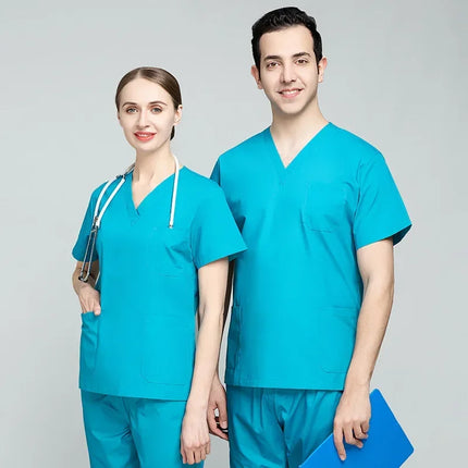 High Quality Scrubs Medical Uniforms Women Nurse Uniform Thin Breathable Medical Scrub Tops Elastic Scrubs Pants Doctor Workwear-KarWorkwear
