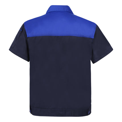 Men Women Short Sleeve Work Coat Workshop Shirts Motor Mechanic Uniform with Two-pocket T-shirts Man Workshop Overalls Top-KarWorkwear