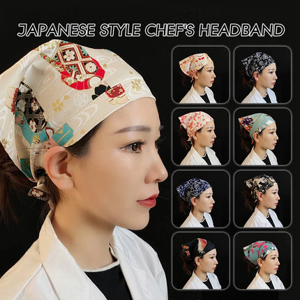 Japanese Chef Hat Kitchen Restaurant Waiter Sushi Caps Cuisine Cook Headscarf  Food Service Work Uniform Cap Pirate Hat-KarWorkwear