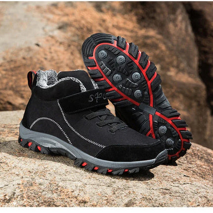 Waterproof Winter Men Boots Suede Warm Snow Outdoor Sneakers Boots Men Work Casual Shoes High-top Non-slip Ankle Boots