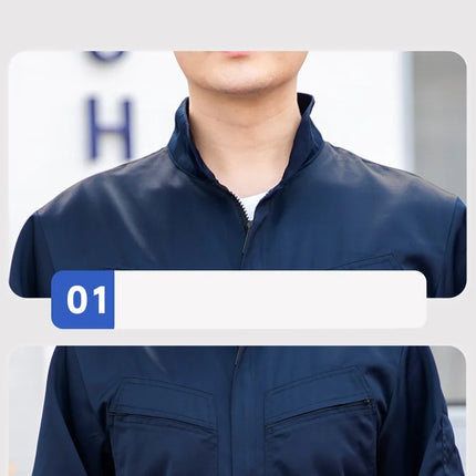 Autumn Worker One-piece Jumpsuit Overall Long Sleeve Factory Workshop Mechanical Auto Repairmen Painter Working Uniform Coverall