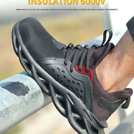 2024 Work Sneakers Men Indestructible Shoes Work Safety Shoes With Steel Toe Cap Puncture-Proof  Male Security Protective Shoes-KarWorkwear