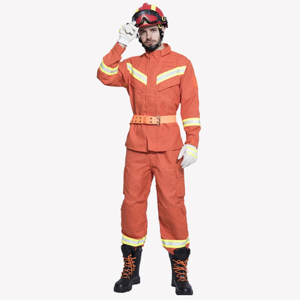 Europe Standard Firefighting Suit Workwear Clothing For Fireman Heat Retardant Fire Resistant Protective Uniform For Firefighter-KarWorkwear
