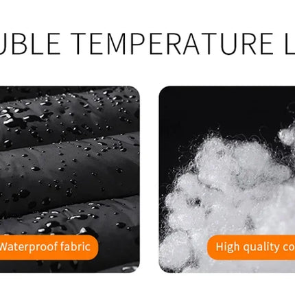 Male Intelligent Heating Workwear Jacket 2025 New USB Multi Control Fast Heating Coat Black Hooded Cotton Jacket Plus Size S-6XL
