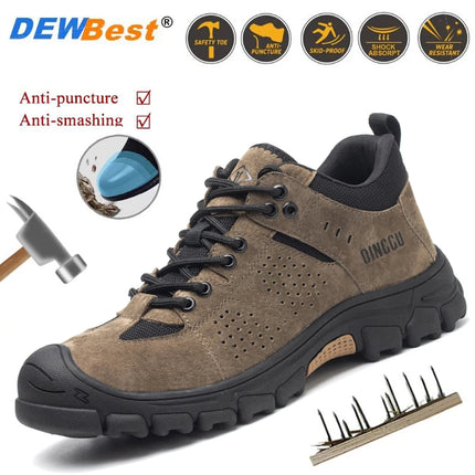 New Indestructible Shoes Work Sneakers Steel Toe Cap Safety Shoes Men Boots Anti-smash Anti-puncture Work Boots Security-KarWorkwear