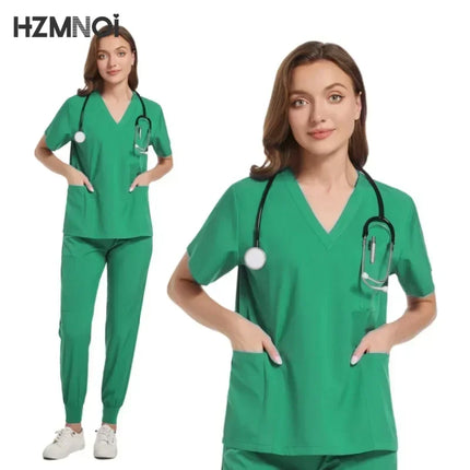 New Nurse Uniform Woman Hospital Doctor 's Medical Sweatshirt Nursing Pants Unisex Workshop Uniforms Beauty SPA Work Clothes