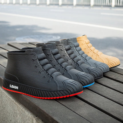 Men Women Short Tube Rain Boots Kitchen Anti-slip Rain Shoes Summer Ankle Outdoor Winter Car Washing Fishing Waterproof Shoes
