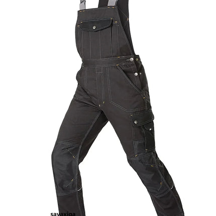 Welding Suit Working Bib Overalls Protective Work Dungarees Men Workwear Tooling Uniform Mechanic Multi-pocket Cargo Pants S-5xl-KarWorkwear
