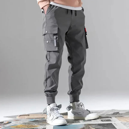 2023 Autumn Winter Casual Pants Men's Fleece-Lined Workwear Sweatpants Trendy Cargo Pants Factory Outlet