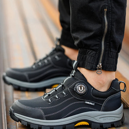 Men's Steel Head Safety Shoes Puncture And Smash Resistant Lightweight Sole Breathable Upper for Outdoor Workshop Work Shoes