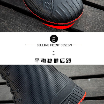 Versatile Casual Short-barreled Waterproof Shoes Men Women Lined With Fleece Warmth Anti-slip Wear-resistant Outdoors Rain Boots