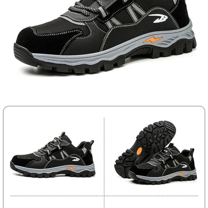 Latest 2023 Steel Toe Cap Climbing Shoes Indestructible Anti Nail Safety Work Shoes Anti Smashing Male Footwear Boots-KarWorkwear