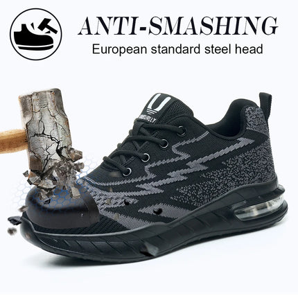 Women's Safety Shoes Steel Toe Anti-Smashing And Anti-Stabbing Breathable Lightweight Work Boots Four Seasons Women's Work Shoes
