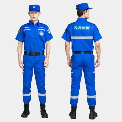 New Fire Fighter Suit Emergency Rescue Clothing Disaster Relief Coat Anti-static Wear-resistant Coverall Labor Work Uniforms-KarWorkwear